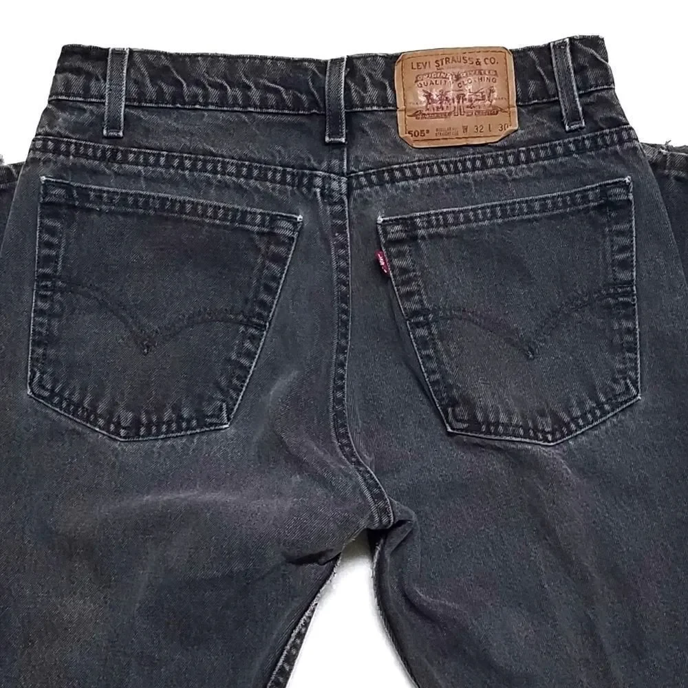 VINTAGE Levi's 505 Relaxed Fit Straight Leg Stone Wash Denim Jeans